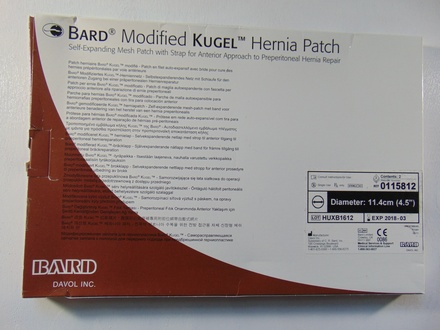 0115812 Bard Kugel Hernia Patch Large (11.5cm) Self-Expanding with Strap