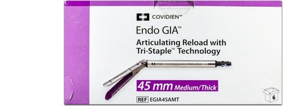 EGIA45AMT Covidien Endo GIA Articulating Tri-Staple 45mm Reload Medium/Thick - Purple